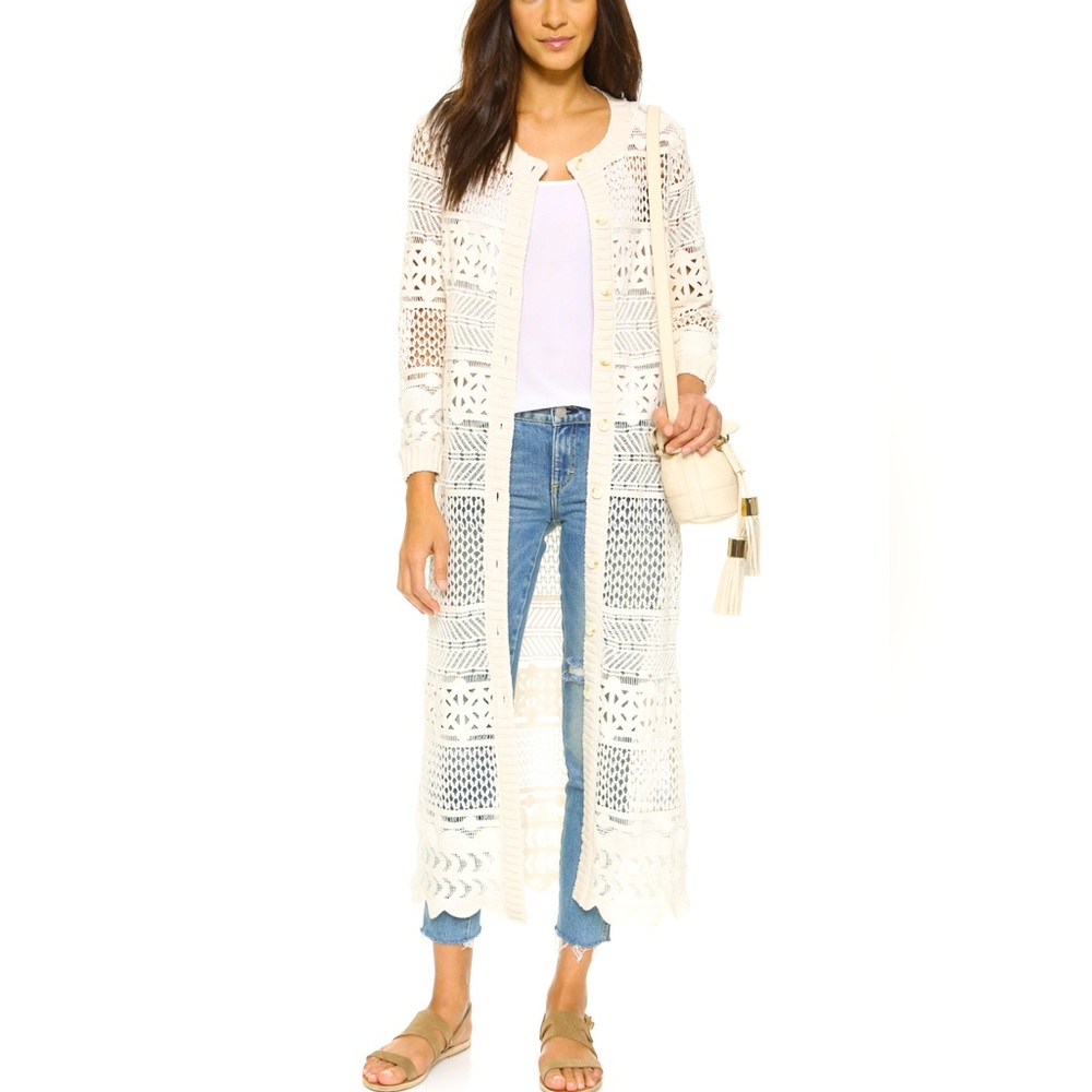 Sea New York long crochet cardigan